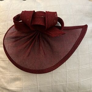 Elegant Burgundy Fascinator